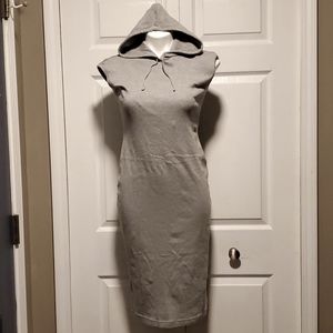 GAP Women's Gray Sleeveless Hooded Long Dress - Size Small